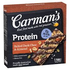 Carmans Salted Dark Choc & Almonds Protein Bars 5pk