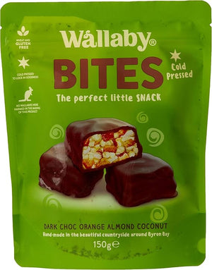 Wallaby Bites Dark Choc Orange Almond Coconut 150gr