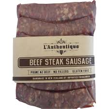 L-Authentique Beef Steak Sausage 420gr nz