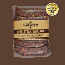 L-Authentique Beef Steak Sausage 420gr nz