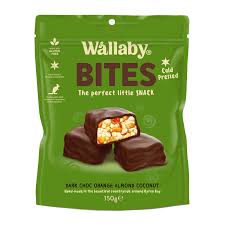 Wallaby Bites Dark Choc Orange Almond Coconut 150gr